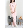Modal Alt Üst Aynı Pijama Takımı Kalpli - 782.1287.