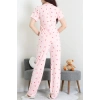 Modal Alt Üst Aynı Pijama Takımı Kalpli - 782.1287.