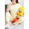 Modal Alt Üst Aynı Pijama Takımı Sarıcivciv - 782.1287.