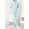 Modal Alt Üst Aynı Pijama Takımı Yeşilpanda - 782.1287.