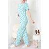 Modal Alt Üst Aynı Pijama Takımı Yeşilpanda - 782.1287.