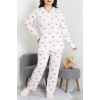 Modal Büyük Beden Pijama Takımı Beyazçiçek - 773.1287.
