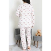 Modal Büyük Beden Pijama Takımı Beyazçiçek - 773.1287.