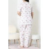 Modal Büyük Beden Pijama Takımı Beyazgül - 775.1287.
