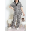 Modal Büyük Beden Pijama Takımı Leopar - 775.1287.