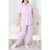Modal Büyük Beden Pijama Takımı Lila - 775.1287.