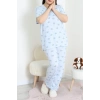 Modal Büyük Beden Pijama Takımı Maviçiçek - 775.1287.