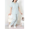 Modal Büyük Beden Pijama Takımı Mint - 775.1287.