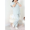 Modal Büyük Beden Pijama Takımı Mint - 775.1287.