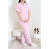 Modal Büyük Beden Pijama Takımı Pembeçiçek - 775.1287.