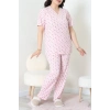 Modal Büyük Beden Pijama Takımı Pudra - 775.1287.