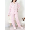 Modal Büyük Beden Pijama Takımı Pudraçiçek - 773.1287.