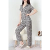 Modal Düğmeli Pijama Takımı Benek - 789.1287.