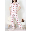 Modal Düğmeli Pijama Takımı Beyazçilek - 789.1287.