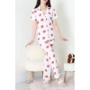 Modal Düğmeli Pijama Takımı Beyazçilek - 789.1287.