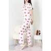 Modal Düğmeli Pijama Takımı Beyazçilek - 789.1287.