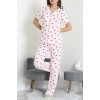 Modal Düğmeli Pijama Takımı Kırmızıkalp - 789.1287.