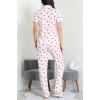 Modal Düğmeli Pijama Takımı Kırmızıkalp - 789.1287.