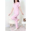 Modal Düğmeli Pijama Takımı Pembekiraz - 789.1287.