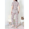Modal Düğmeli Pijama Takımı Siyahçizgili - 789.1287.