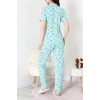 Modal Düğmeli Pijama Takımı Yeşilpanda - 789.1287.