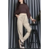 Modal Kumaş Jogger Pantolon Bej - 31591.444.