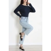 Modal Kumaş Kayık Yaka Bluz Laci - 4118.1247.
