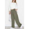 Modal Kumaş Palazzo Pantolon Haki - 51104.2061.