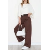 Modal Kumaş Palazzo Pantolon Kahve - 51104.2061.