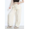 Müslin Bol Paça Pantolon Bej - 349.1238.