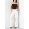 Müslin Bol Paça Pantolon Beyaz - 349.1238.