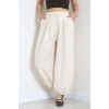 Müslin Kumaş Pantolon Krem - 7961.1437.