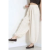 Müslin Kumaş Pantolon Krem - 7961.1437.