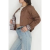 Nakış Detaylı Bomber Ceket Kahve - 31635.439.