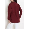Nakış Detaylı Terıkoton Gömlek Bordo - 43958.2111.
