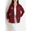 Nakış Detaylı Terıkoton Gömlek Bordo - 43960.2111.