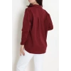 Nakış Detaylı Terıkoton Gömlek Bordo - 43960.2111.