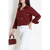 Nakış Detaylı Terıkoton Gömlek Bordo - 43961.2111.