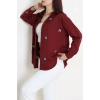 Nakış Detaylı Terıkoton Gömlek Bordo - 43961.2111.