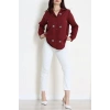 Nakış Detaylı Terıkoton Gömlek Bordo - 43961.2111.