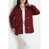 Nakış Detaylı Terıkoton Gömlek Bordo - 43961.2111.