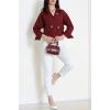 Nakış Detaylı Terıkoton Gömlek Bordo - 43961.2111.
