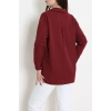 Nakış Detaylı Terıkoton Gömlek Bordo - 43961.2111.