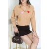 Nakış Detaylı Terıkoton Gömlek Camel - 43960.2111.