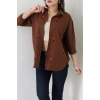 Nakış Detaylı Terıkoton Gömlek Kahve - 43959.2111.