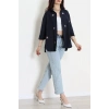 Nakış Detaylı Terıkoton Gömlek Lacivert - 43961.2111.
