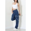 Nakışlı Kot Pantolon Mavi - 11121.1566.