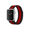 Newface Apple Watch 38mm Metal Mıknatıslı Kordon - Siyah-Kırmızı