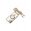 Newface iPhone 11 Kılıf Divo Lazer Askılı Magsafe Kapak - Gold