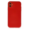 Newface iPhone 11 Kılıf Nano içi Kadife Silikon - Kırmızı